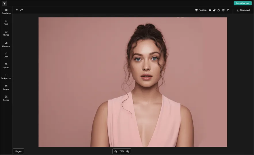 Banner Design Editor Interface